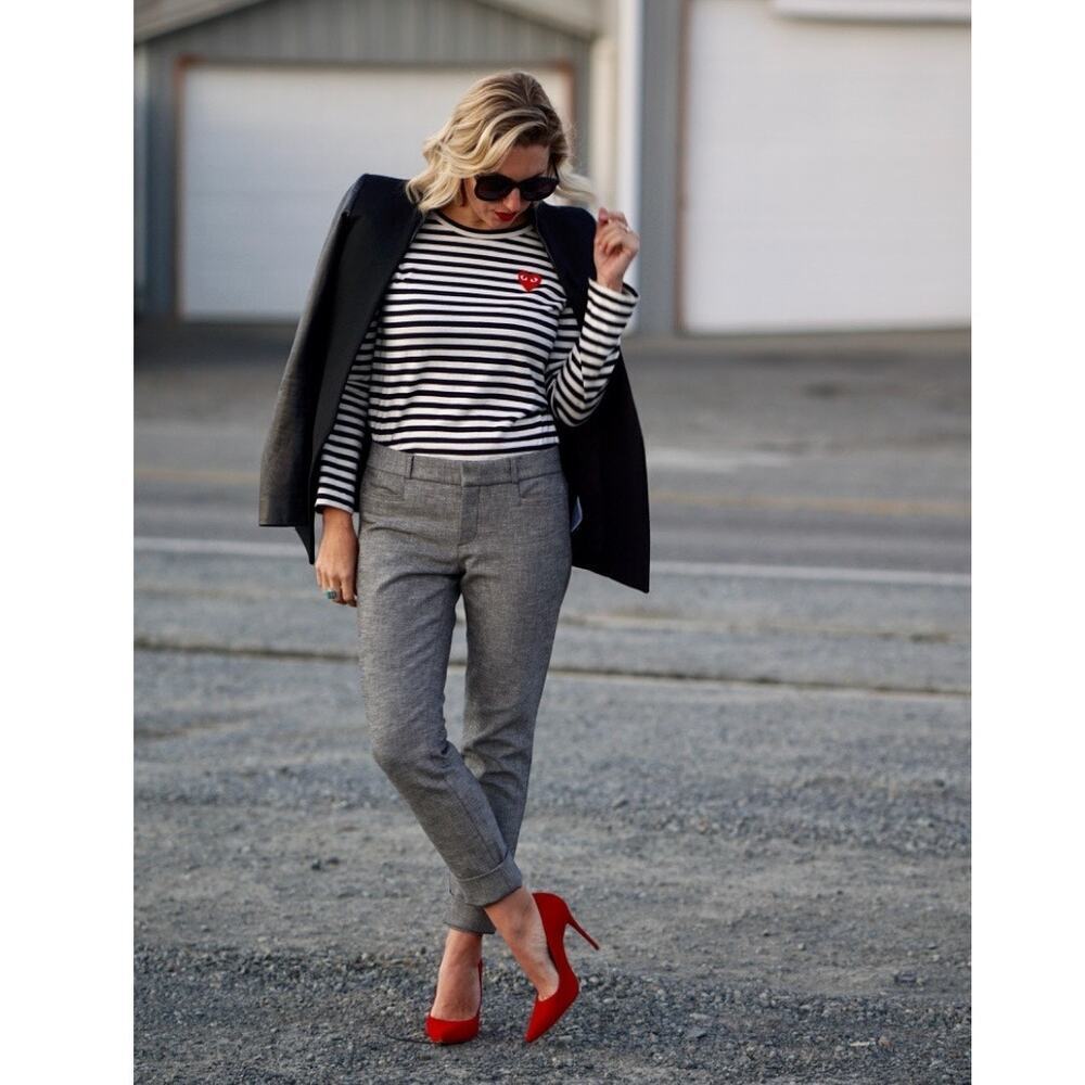 Banana Republic Trousers Womens size 6 Sloan Mid-Rise  light Gray Dress Pants​​